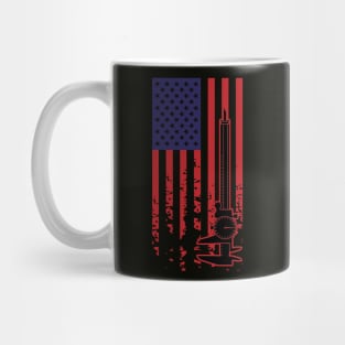 Distressed Flag with Caliper Mug